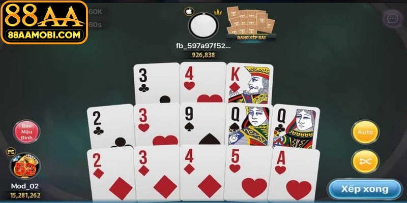 Tính điểm trong cách chơi bài mậu binh 88AA