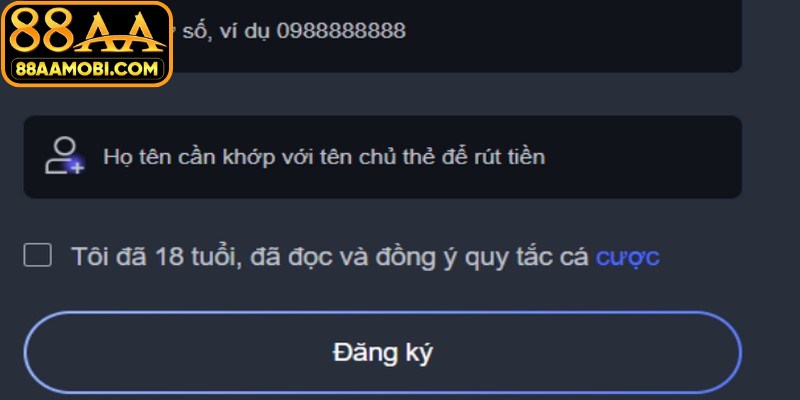 Hướng dẫn chi tiết các bước đủ và chuẩn khi đăng ký 88AA